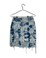 Bleach wash Denim Knee Length Pencil Skirt Back
